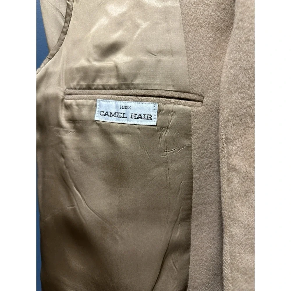 Patrick James 100% Camel Hair Blazer Sports Coat 42R Tan Brown USA 2 Button